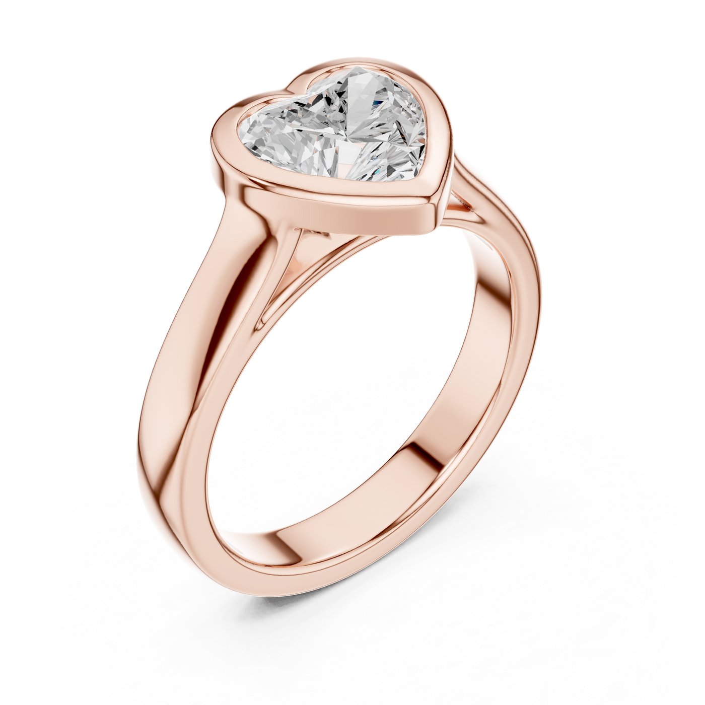 Heart Solitaire Ring