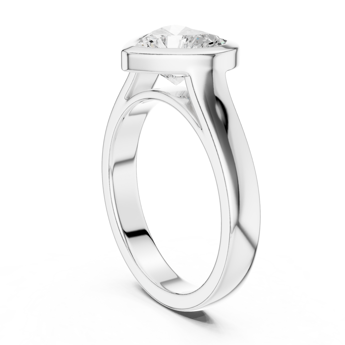 Heart Solitaire Ring