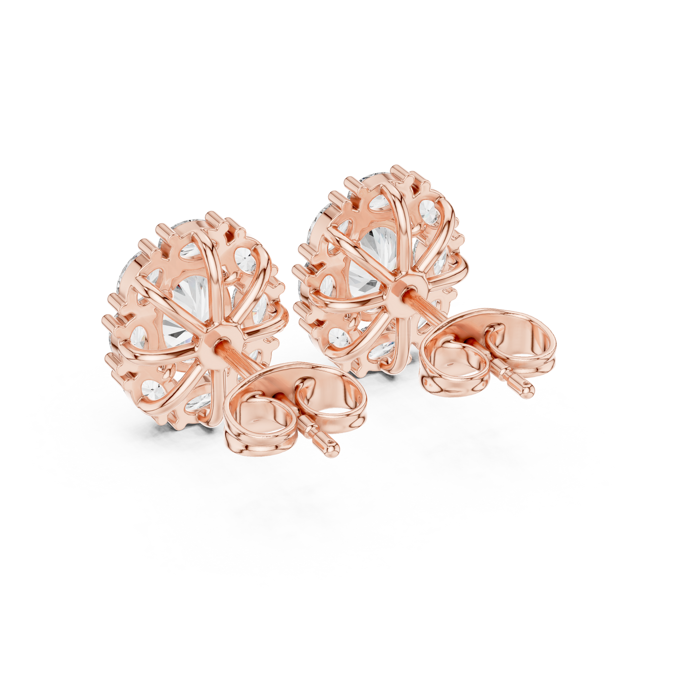 Floral Diamond Stud