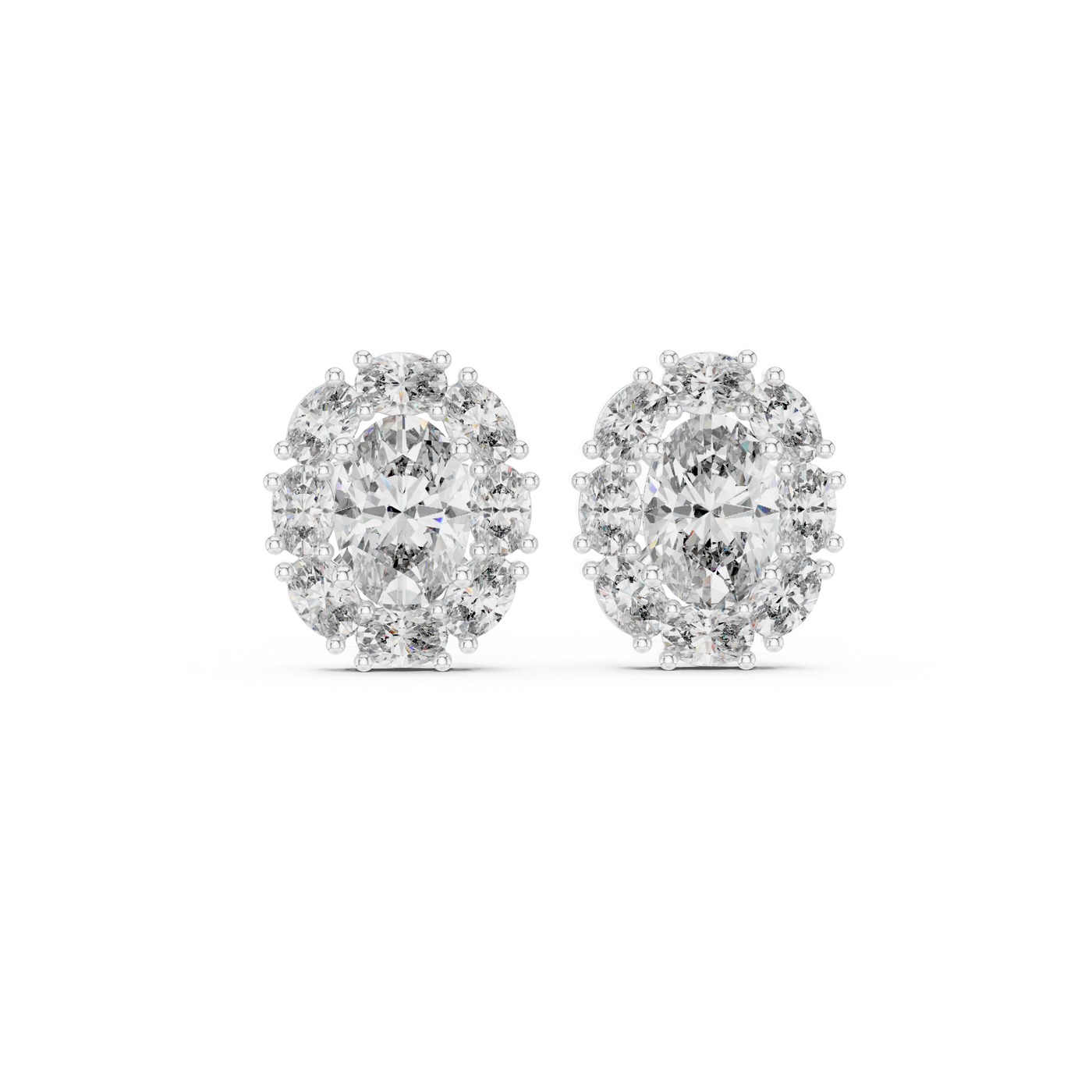 Floral Diamond Stud