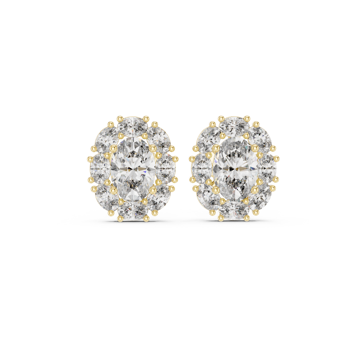 Floral Diamond Stud