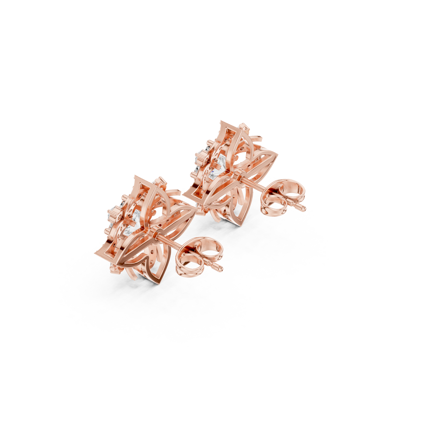 Geometric Flower Stud