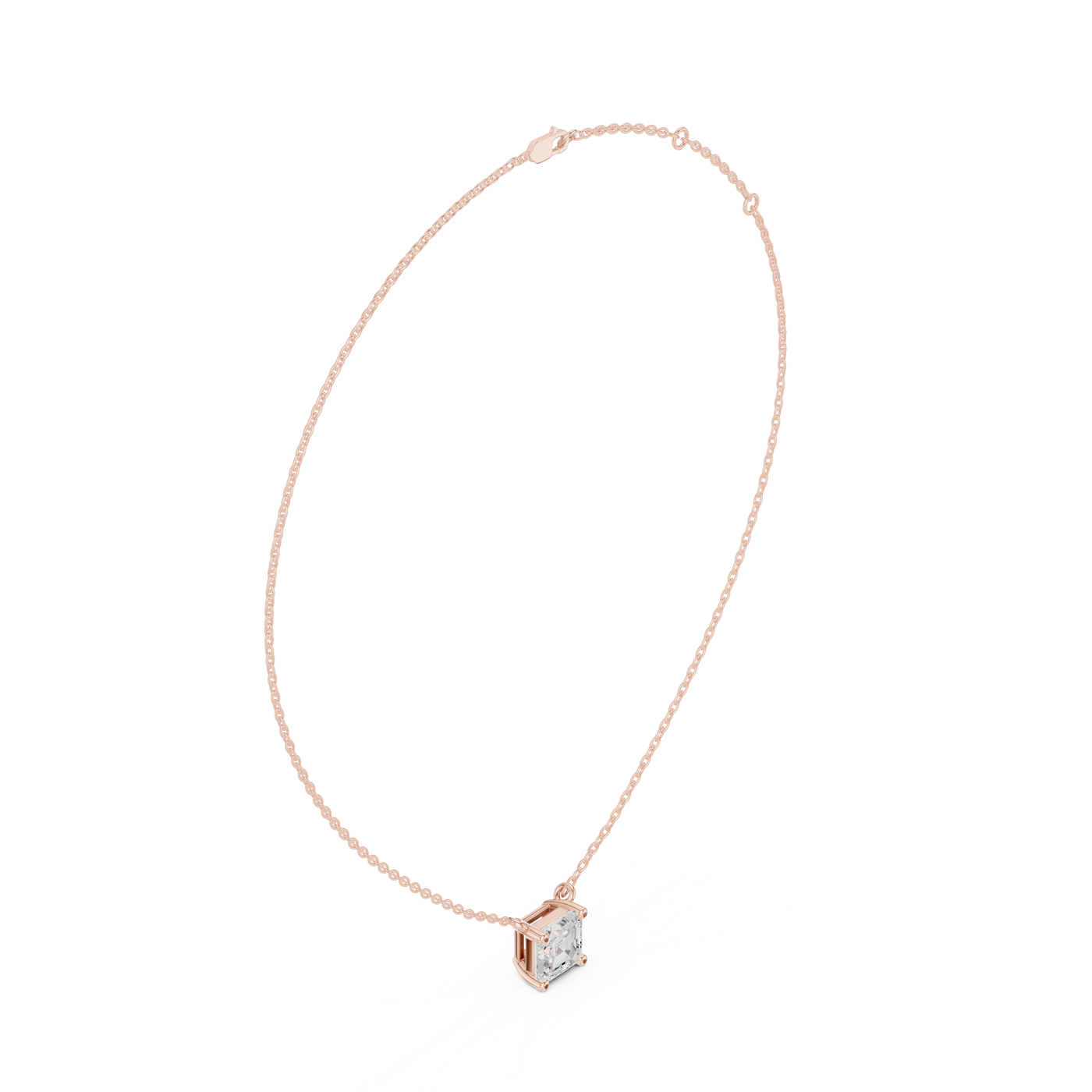 Asscher Solitaire Pendant
