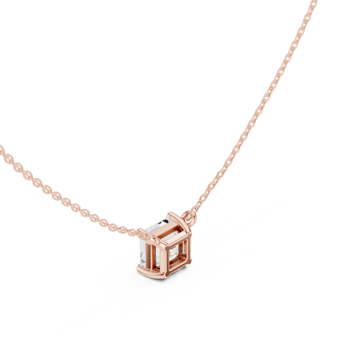 Asscher Solitaire Pendant