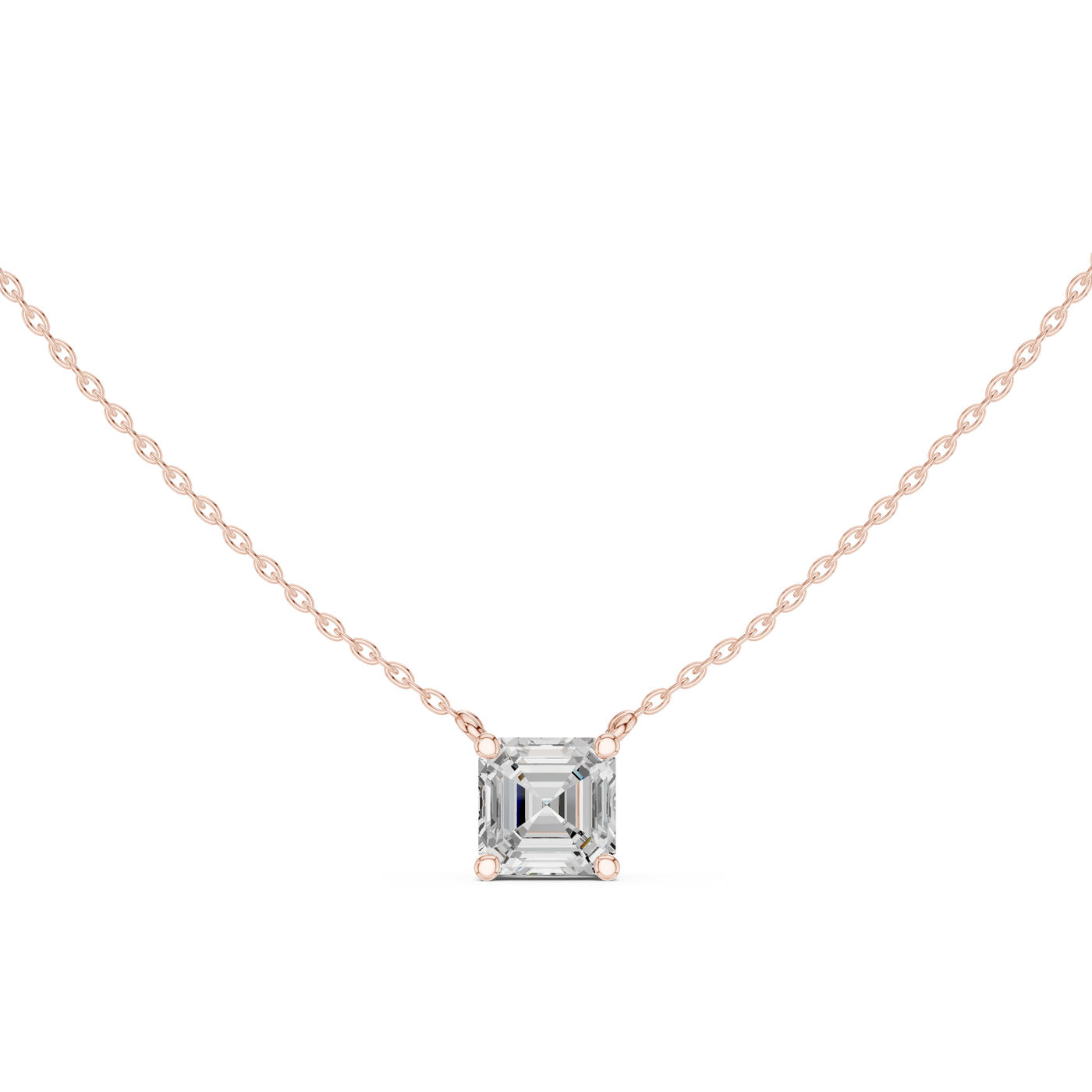 Asscher Solitaire Pendant