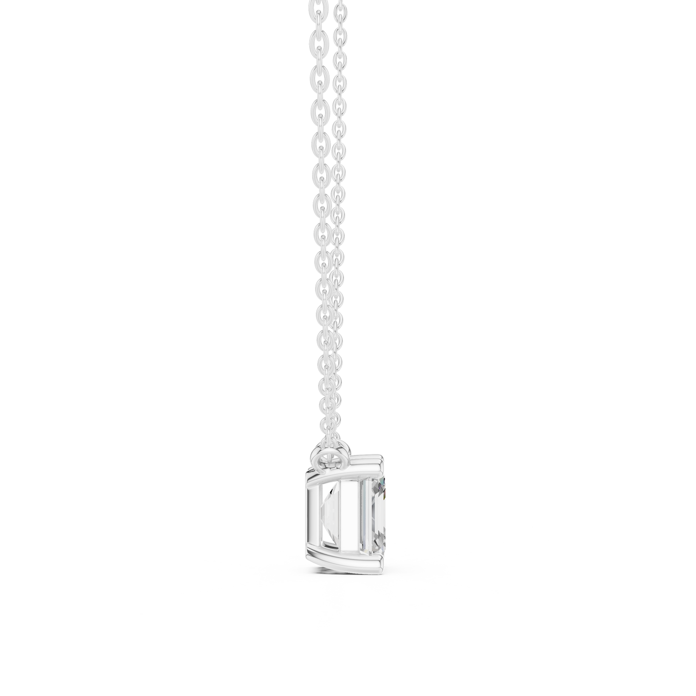 Asscher Solitaire Pendant