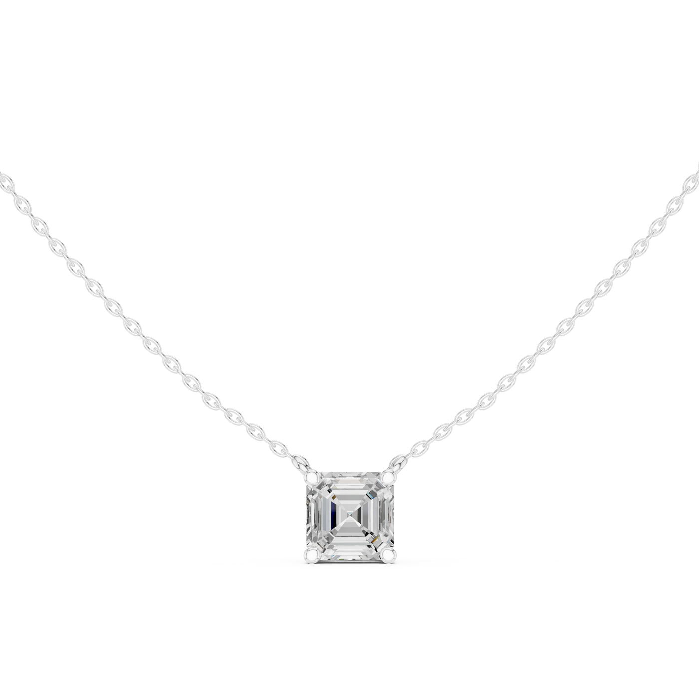 Asscher Solitaire Pendant