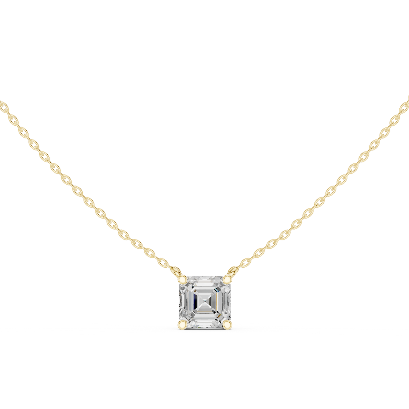 Asscher Solitaire Pendant