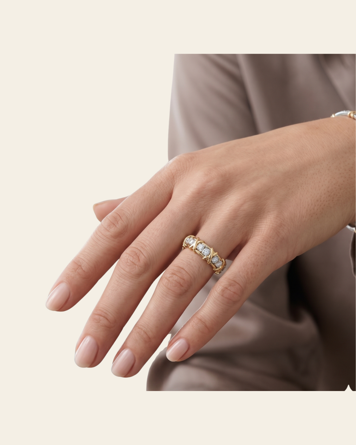 Legacy X Ring worn elegantly on hand