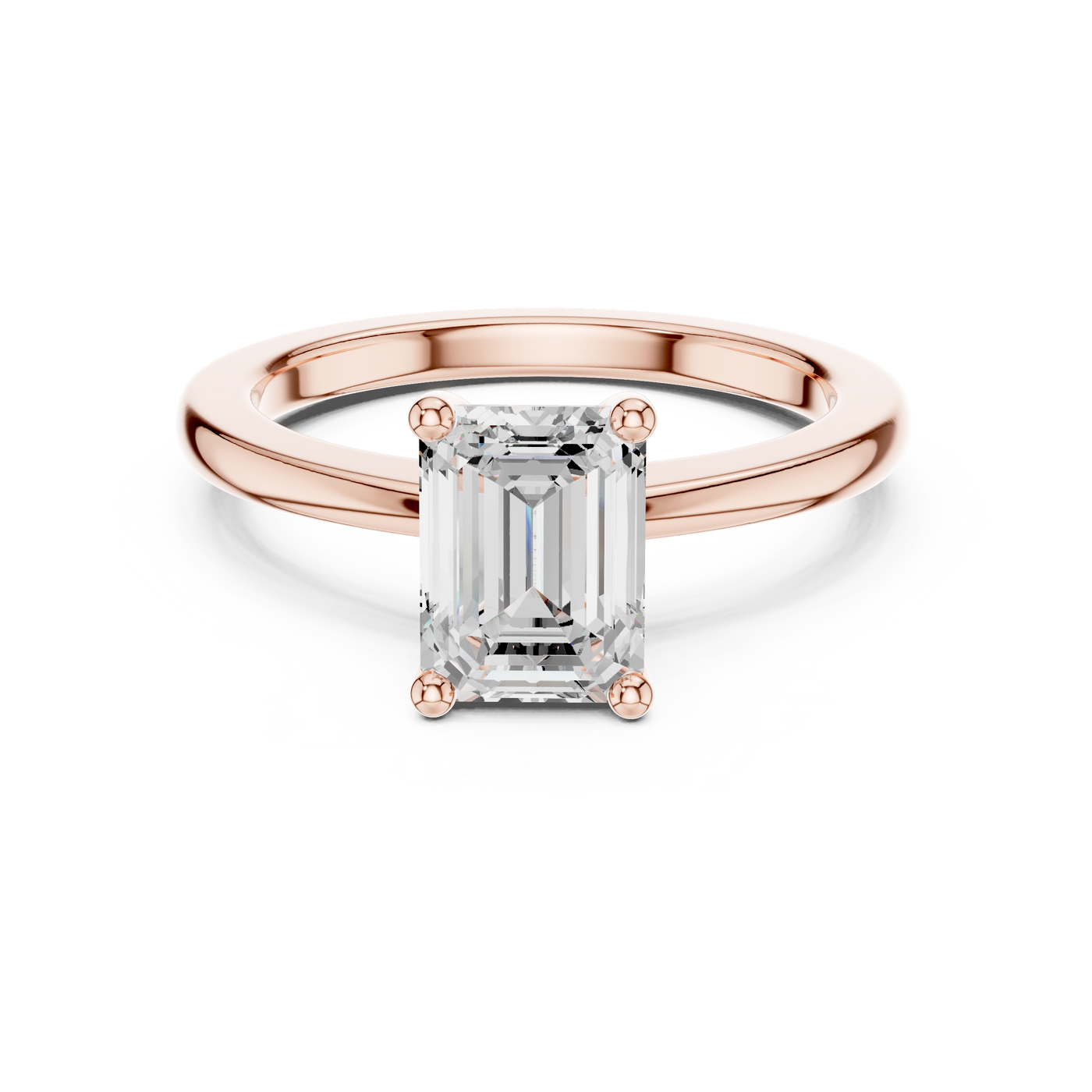 Classic Emerald Solitaire Ring