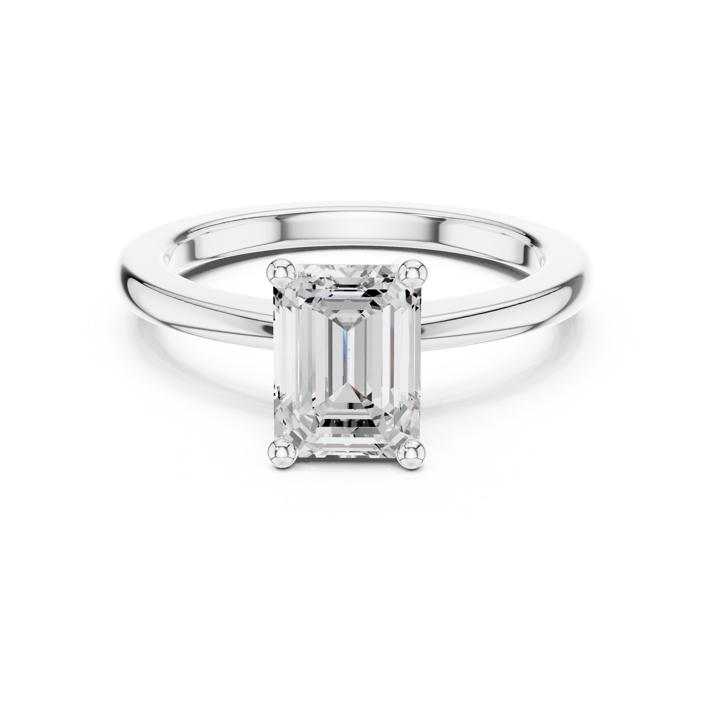 Classic Emerald Solitaire Ring