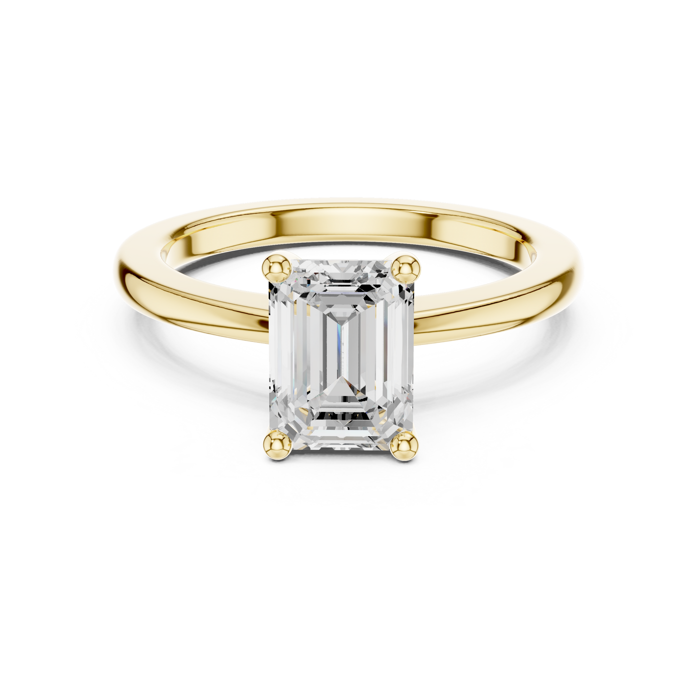 Classic Emerald Solitaire Ring