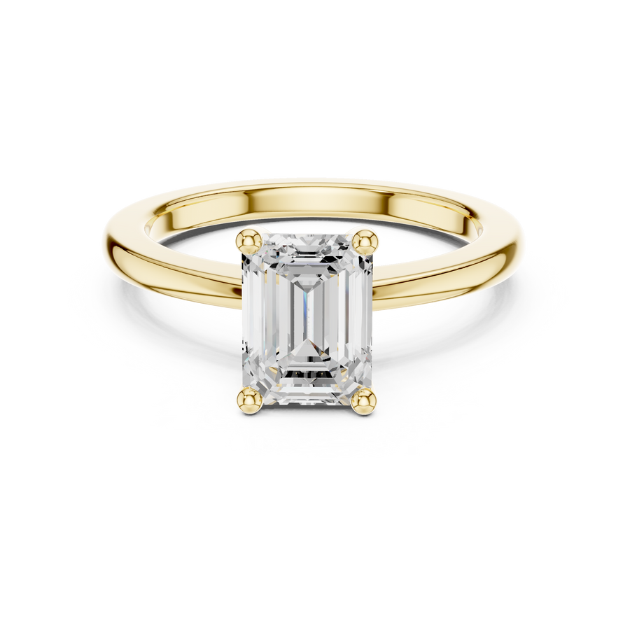 Classic Emerald Solitaire Ring