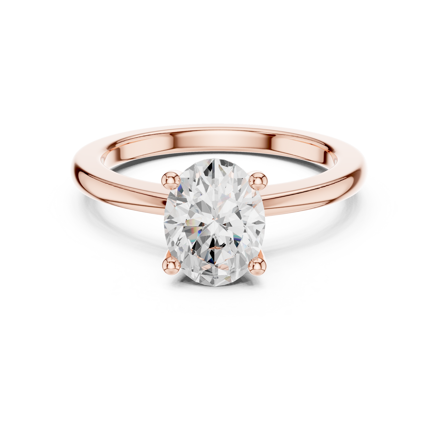 Oval Solitaire   Hidden-Halo Trend Ring