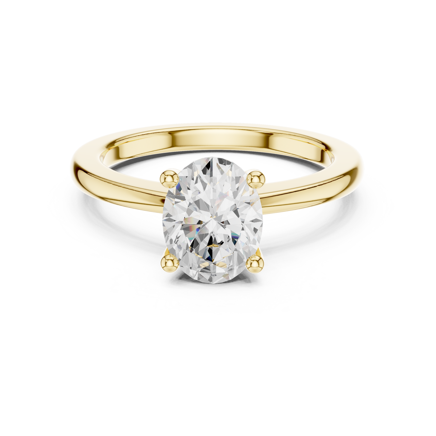 Oval Solitaire   Hidden-Halo Trend Ring