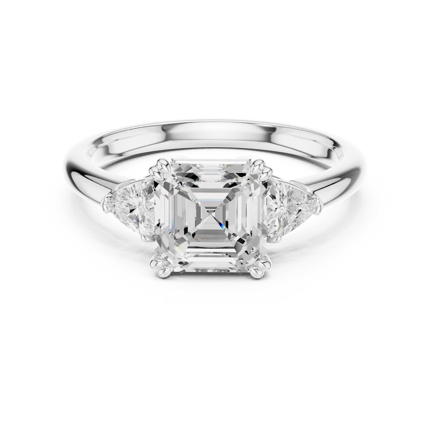 Asscher Solitaire Ring