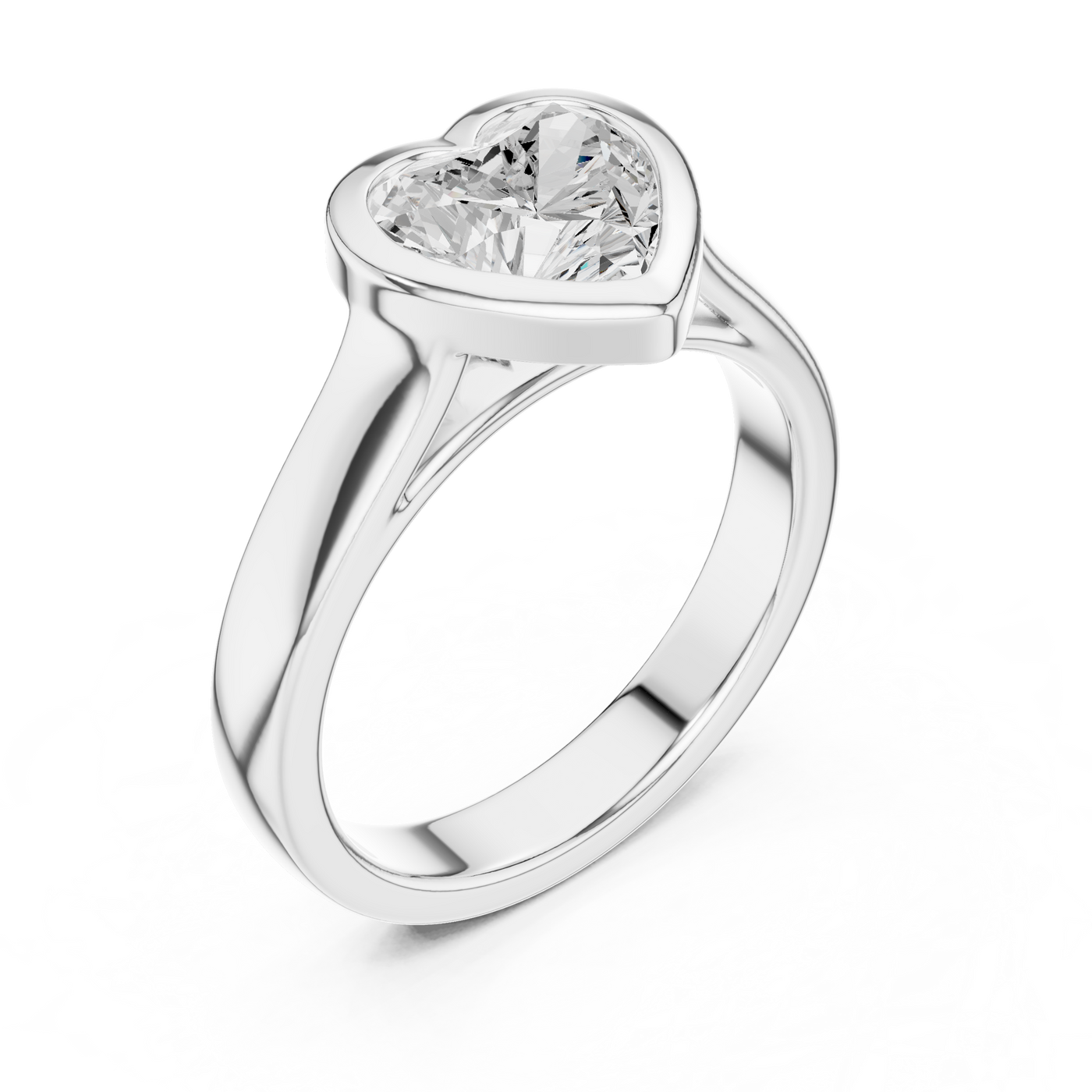 Heart Solitaire Ring