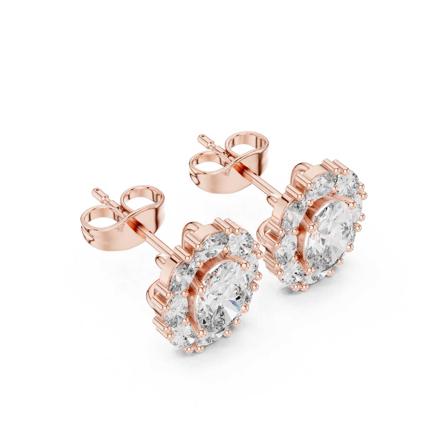 Floral Diamond Stud