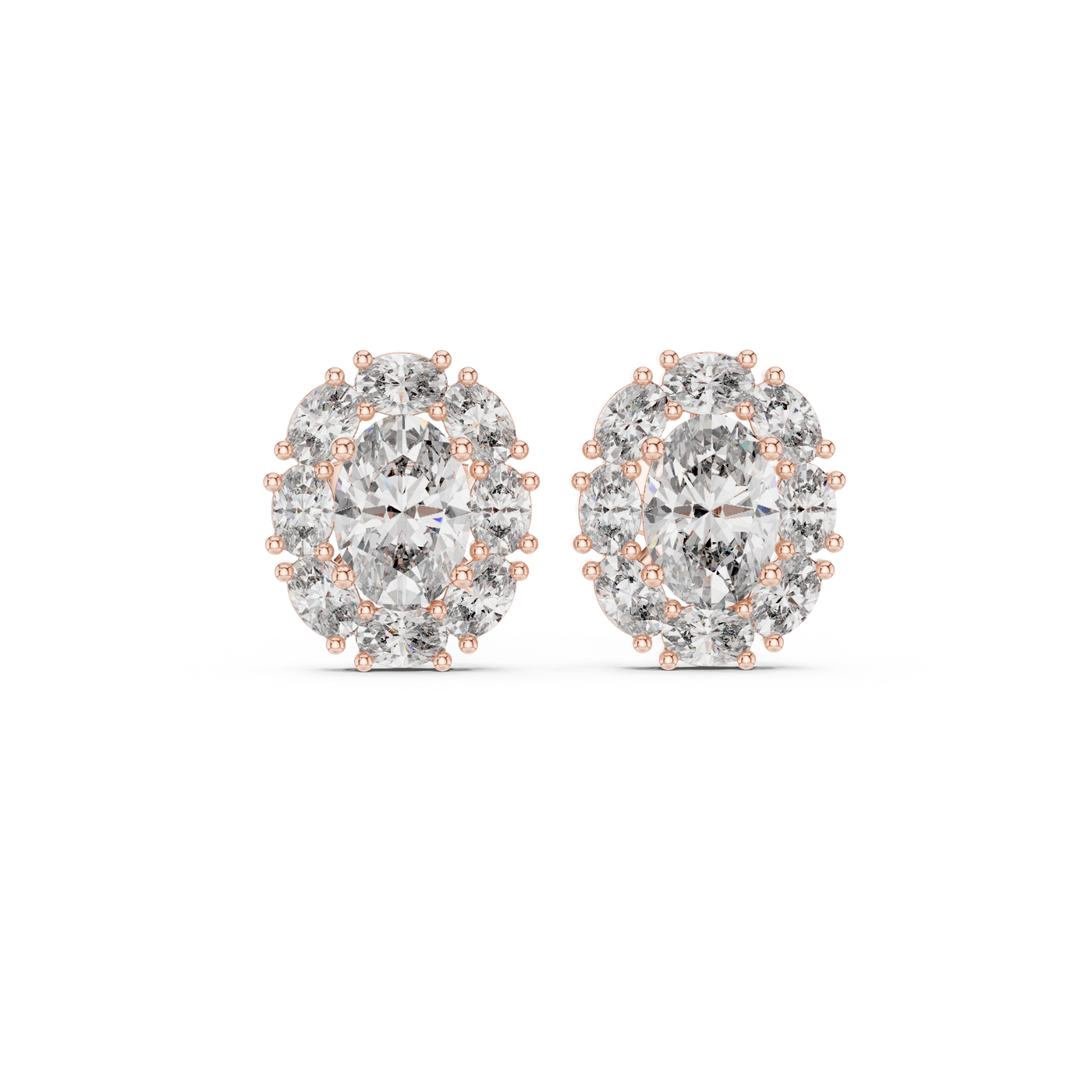 Floral Diamond Stud
