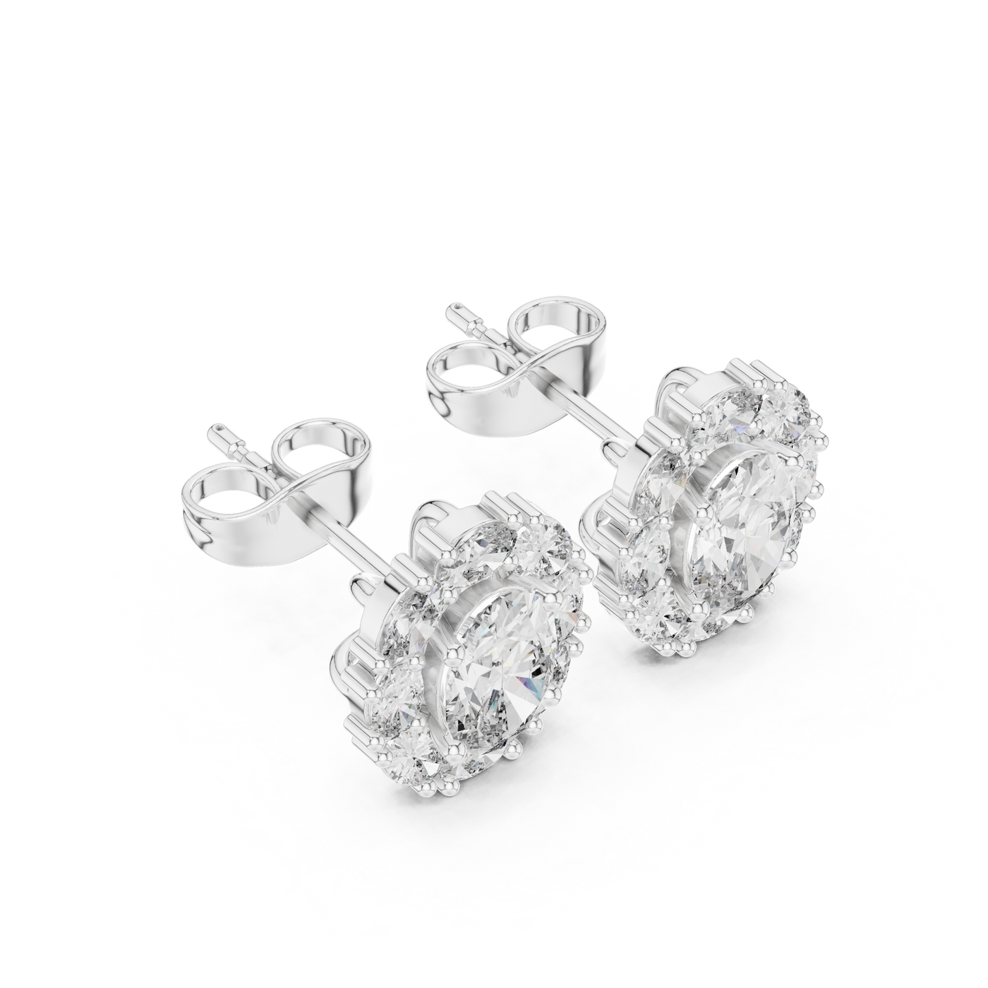 Floral Diamond Stud