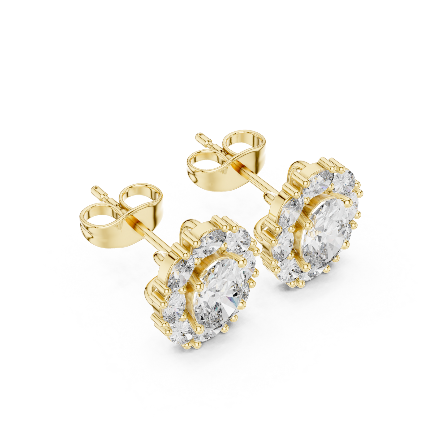 Floral Diamond Stud