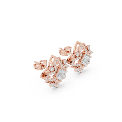 Geometric Flower Stud