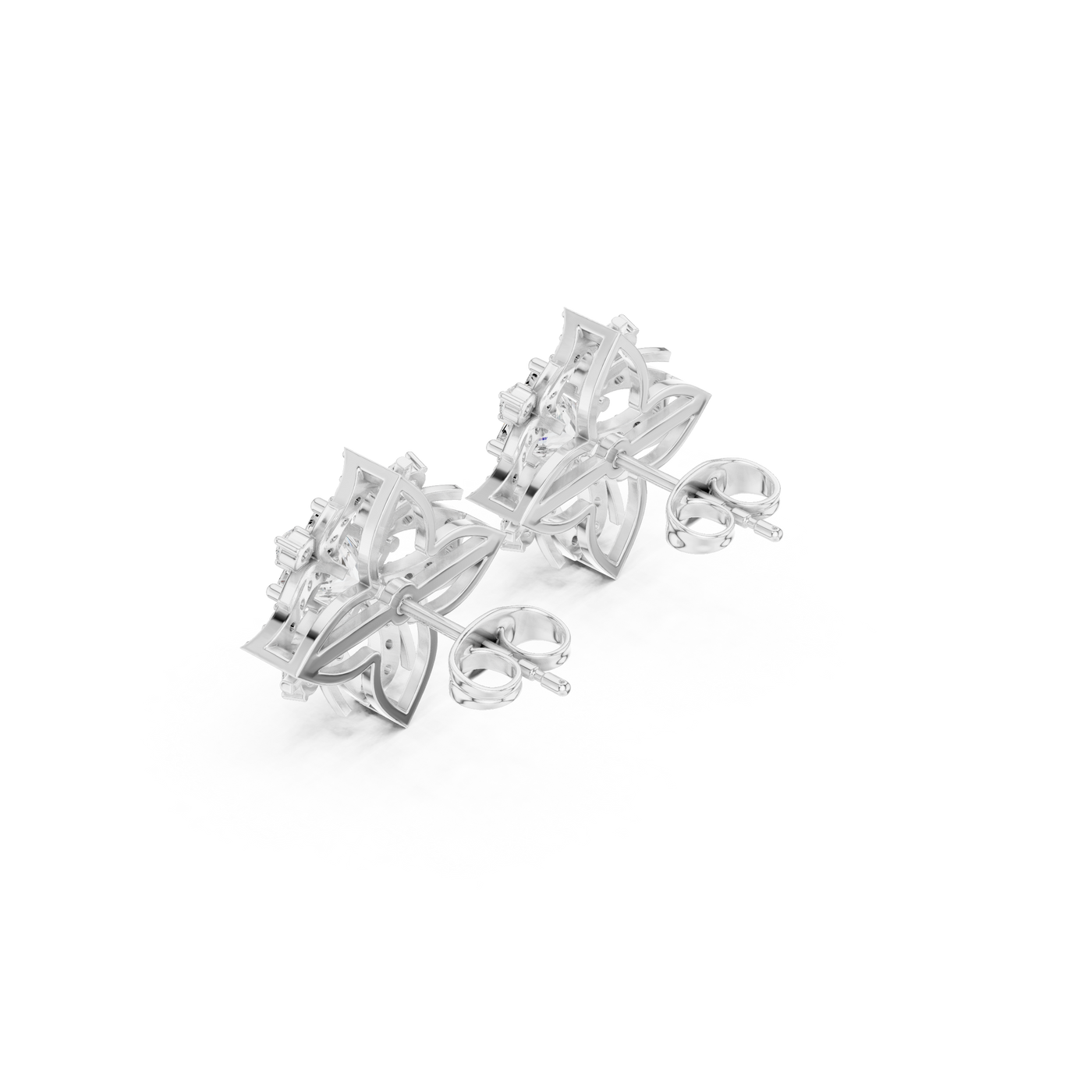 Geometric Flower Stud