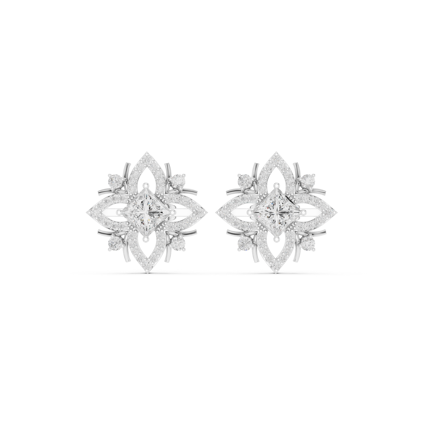 Geometric Flower Stud