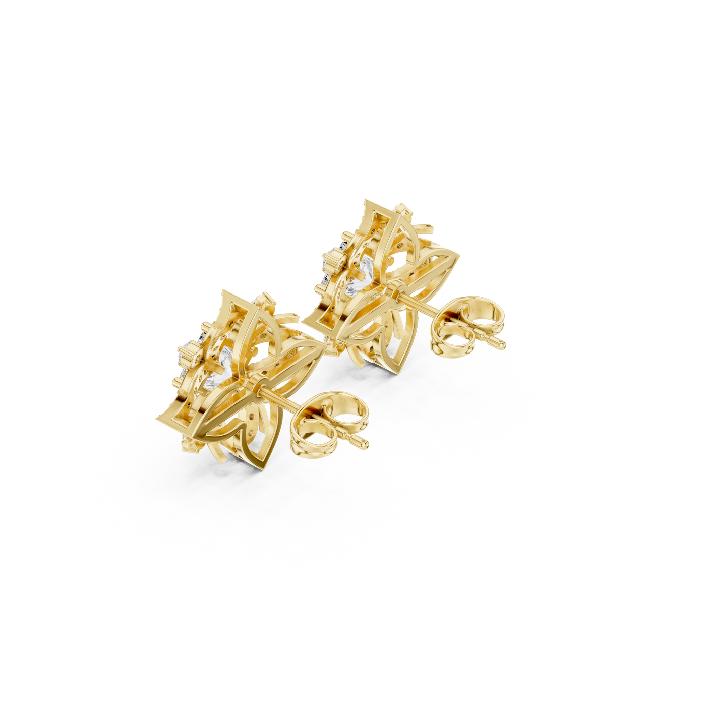 Geometric Flower Stud