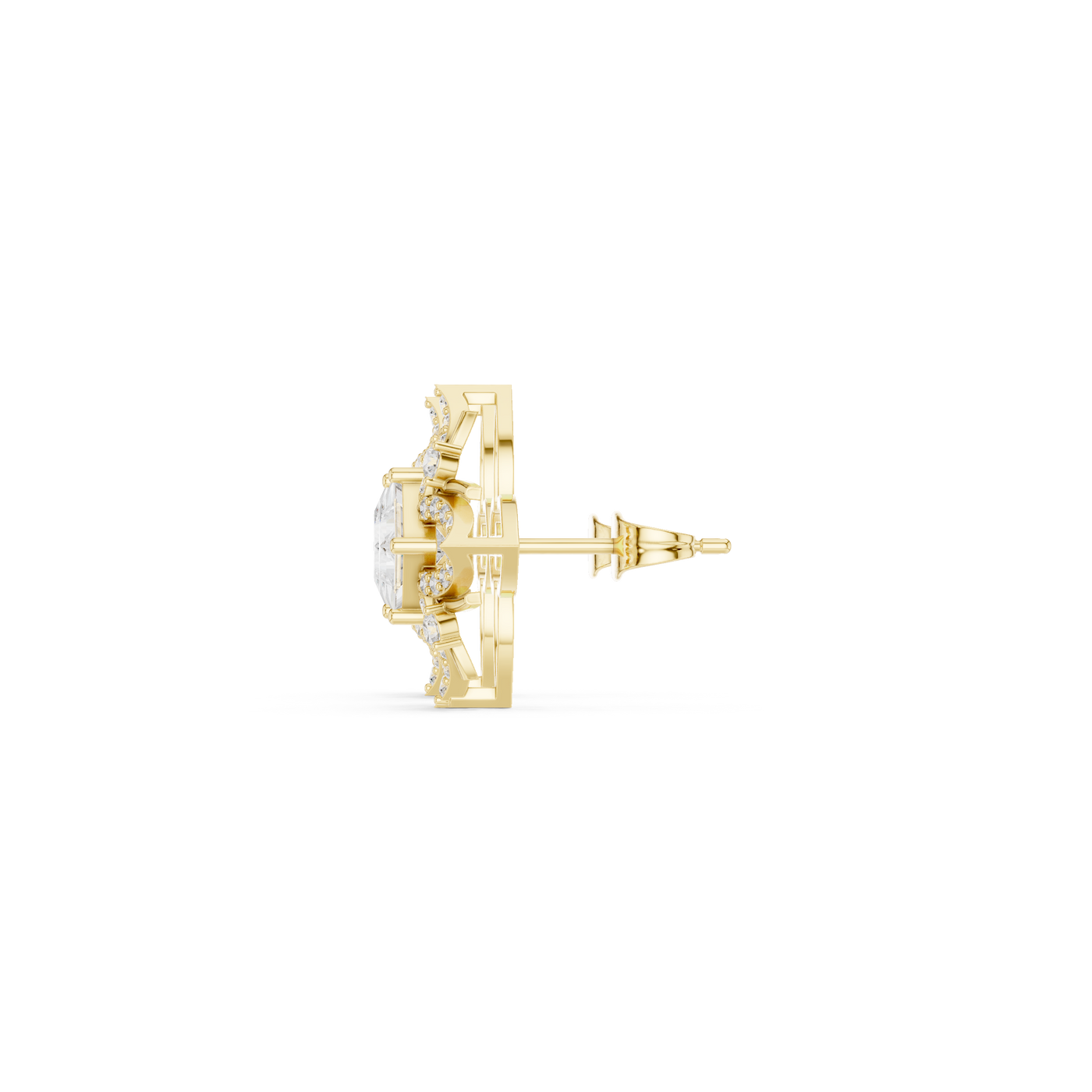Geometric Flower Stud