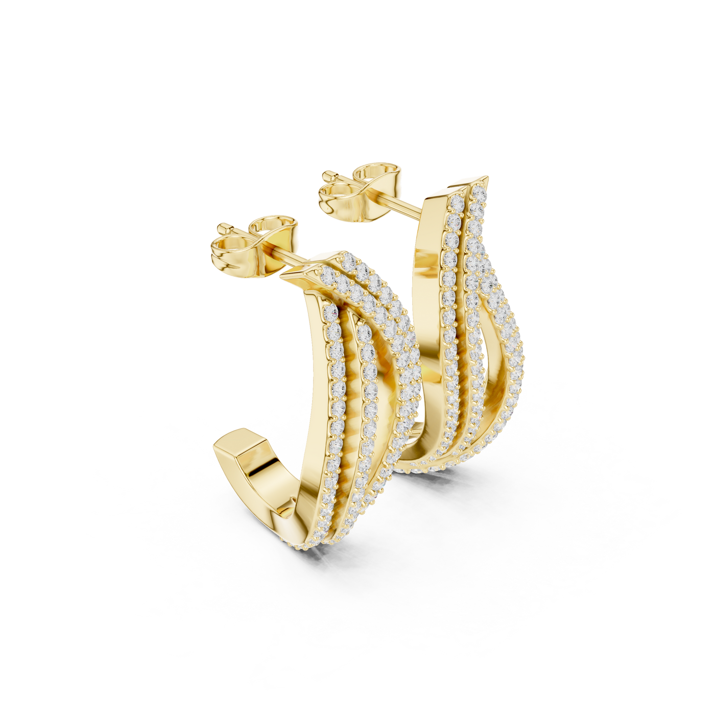 Curved Drop Earrings