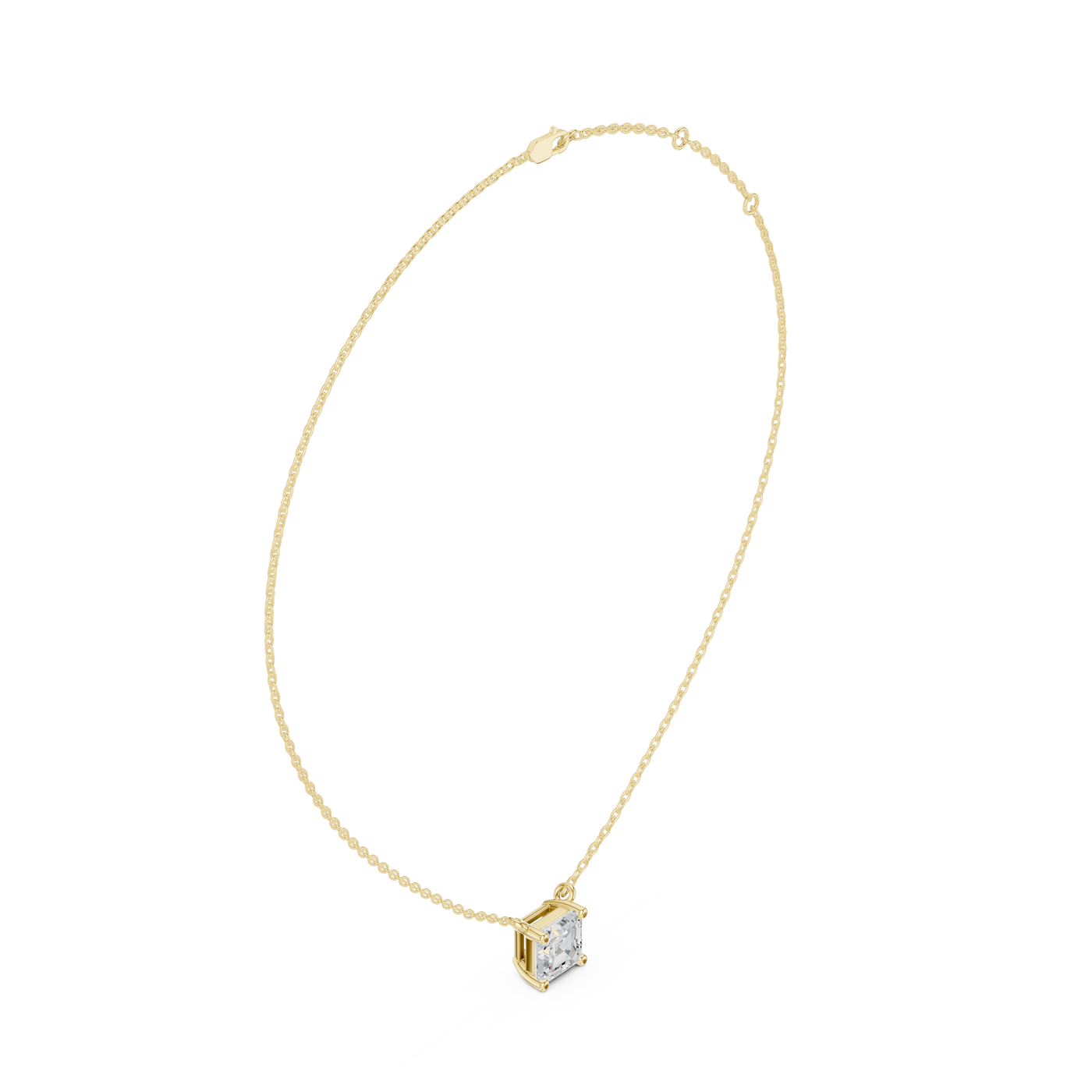 Asscher Solitaire Pendant