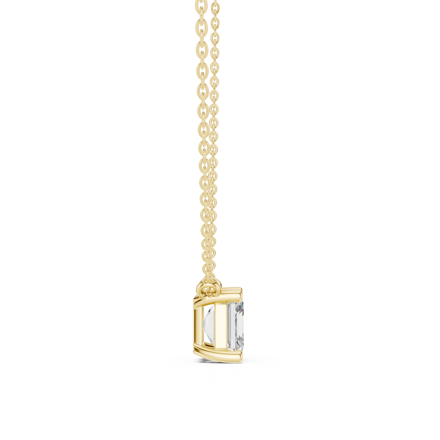 Asscher Solitaire Pendant