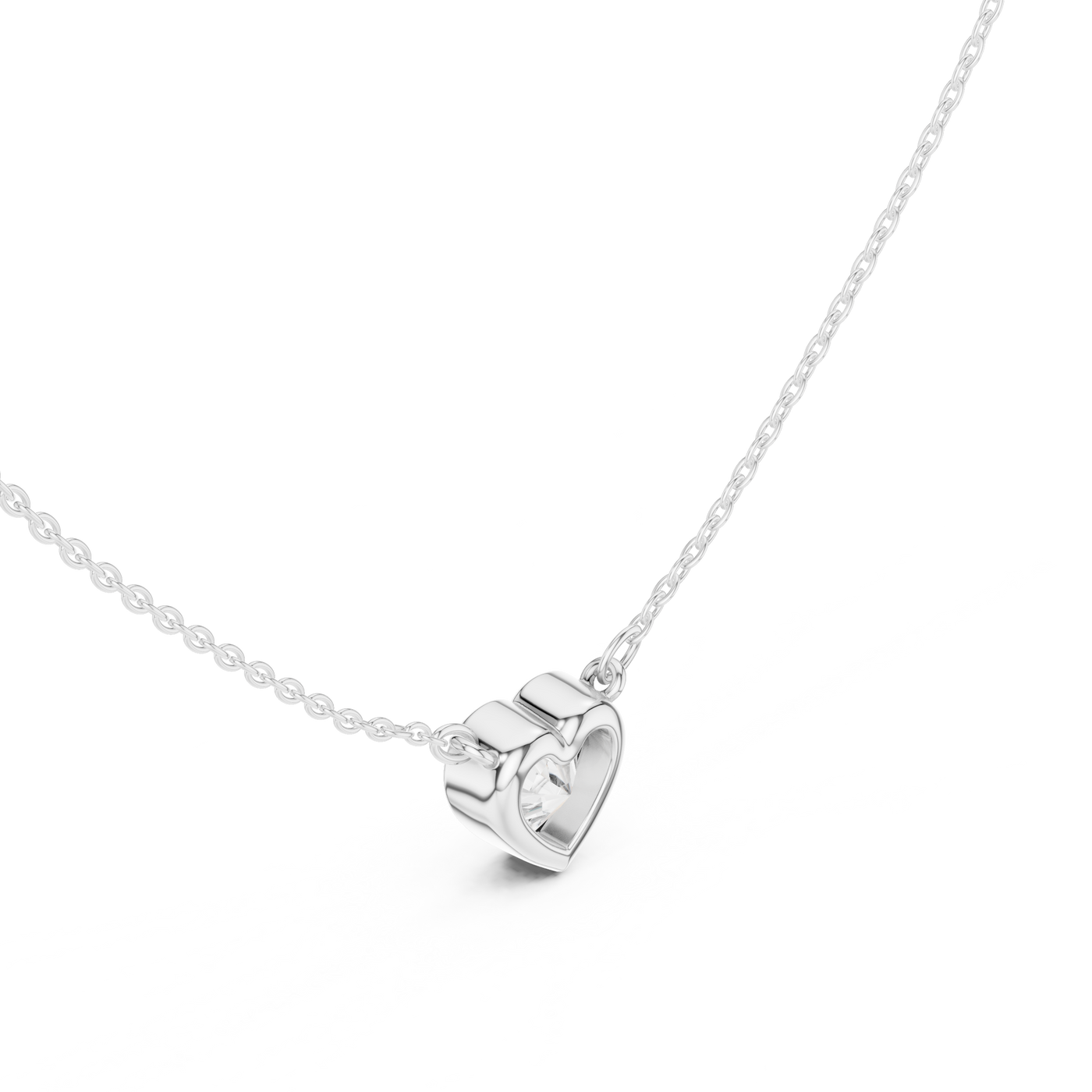 Heart Solitaire Pendant