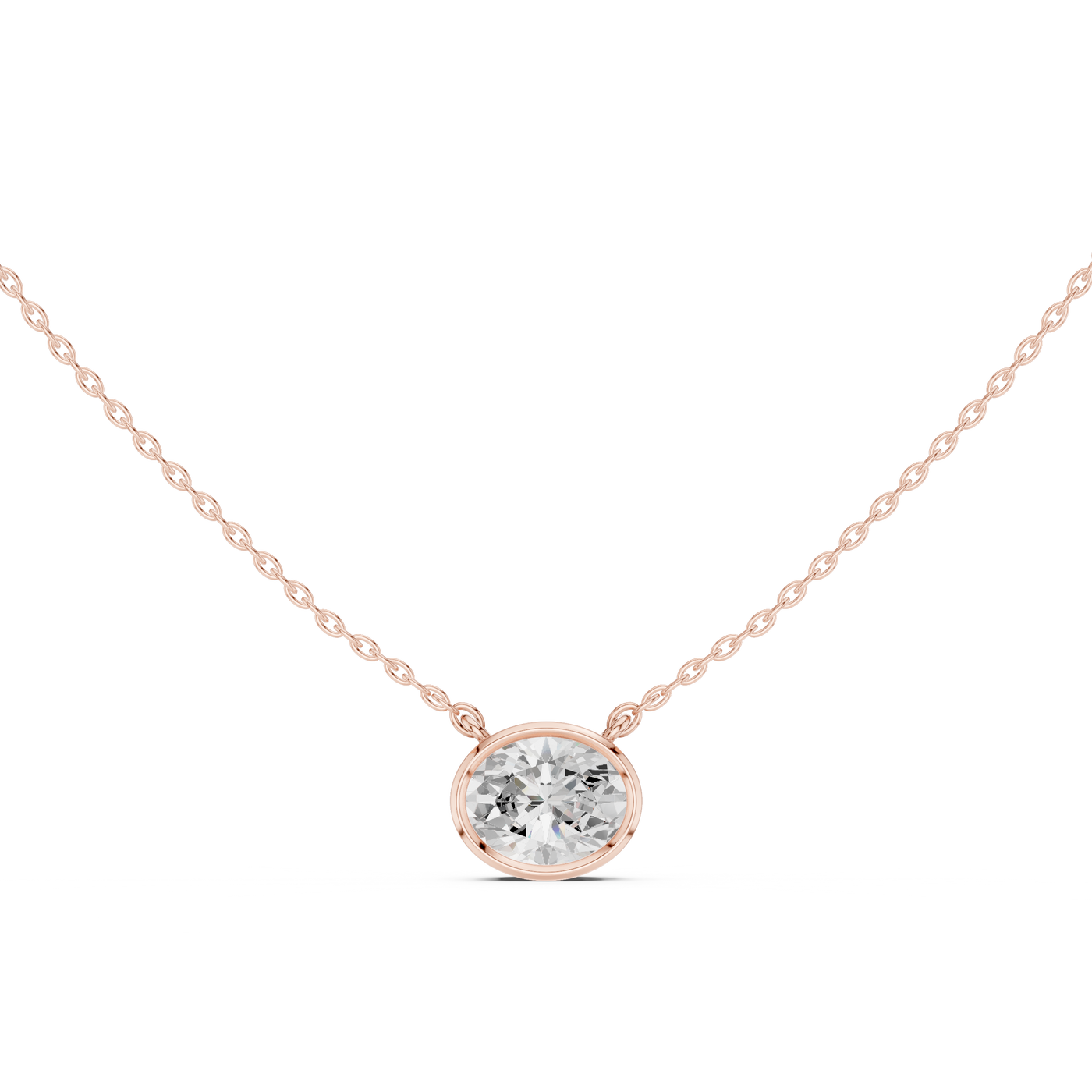 Oval Solitaire Pendant