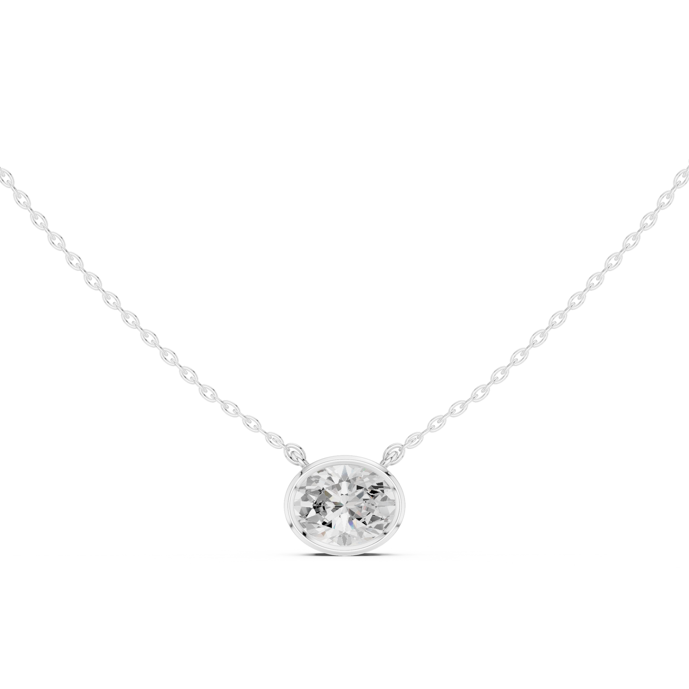 Oval Solitaire Pendant
