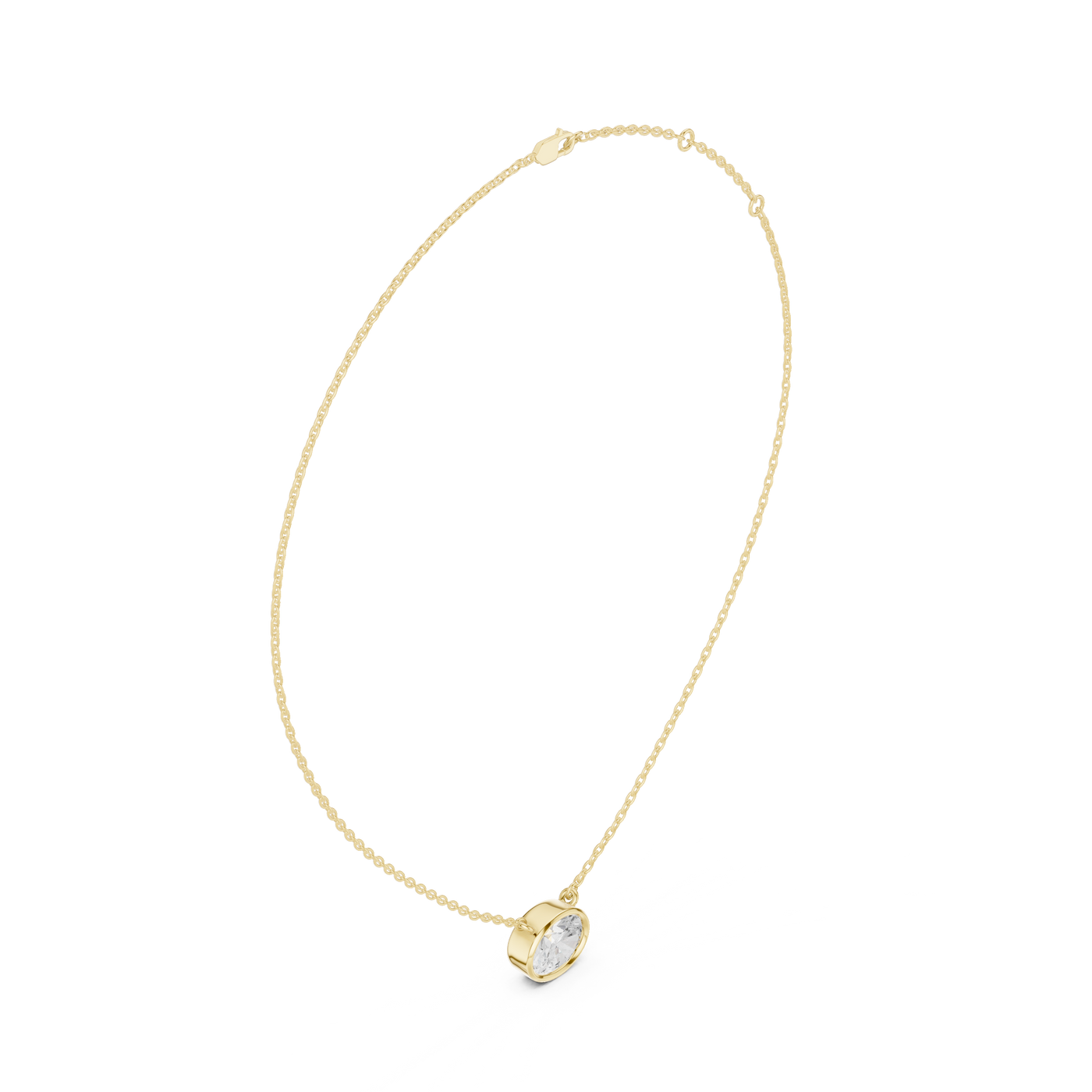 Oval Solitaire Pendant