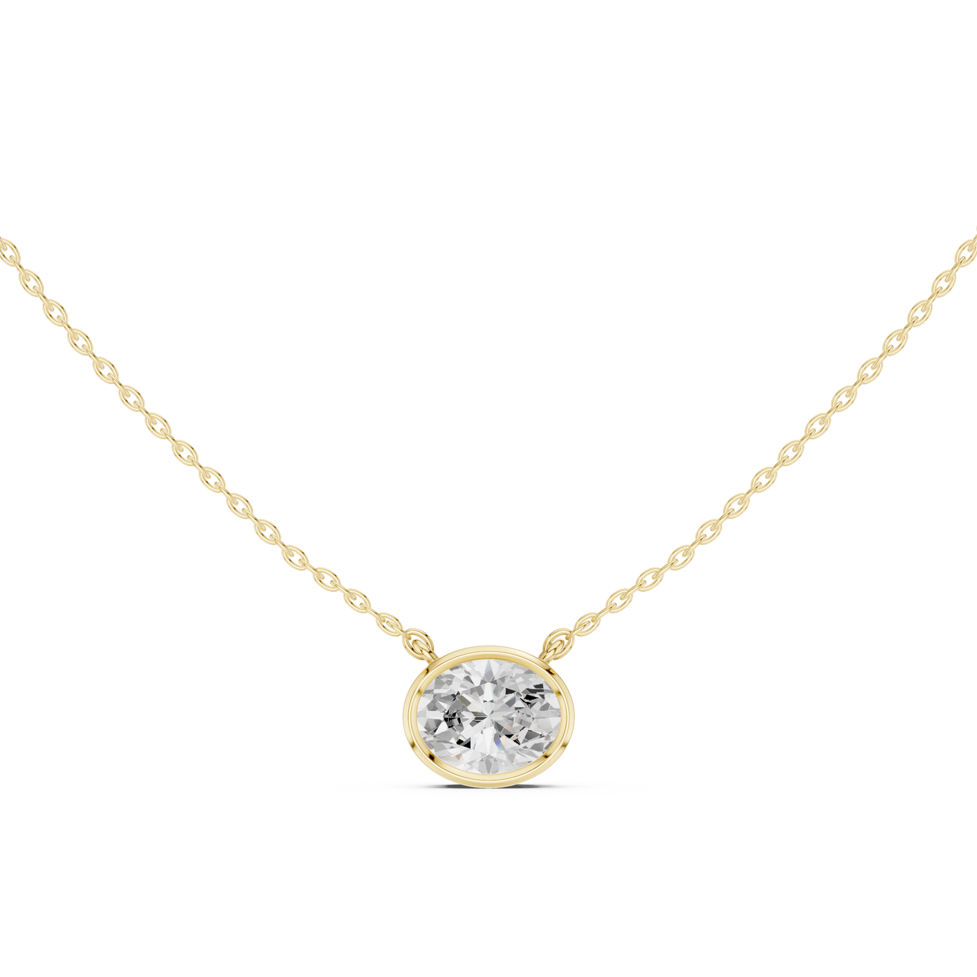 Oval Solitaire Pendant