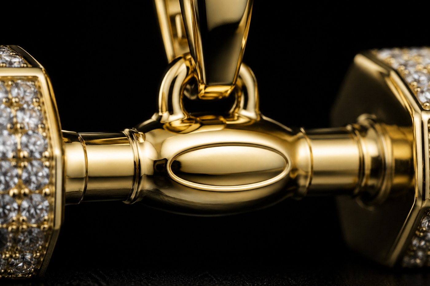 Dumbbell Pendant Angle View