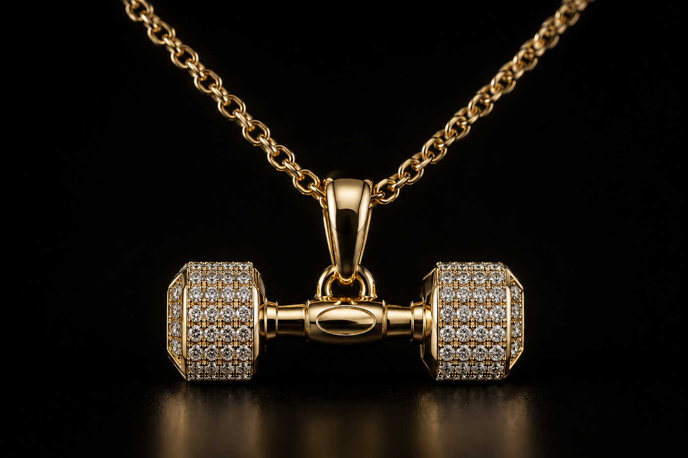 Dumbbell Pendant Back View