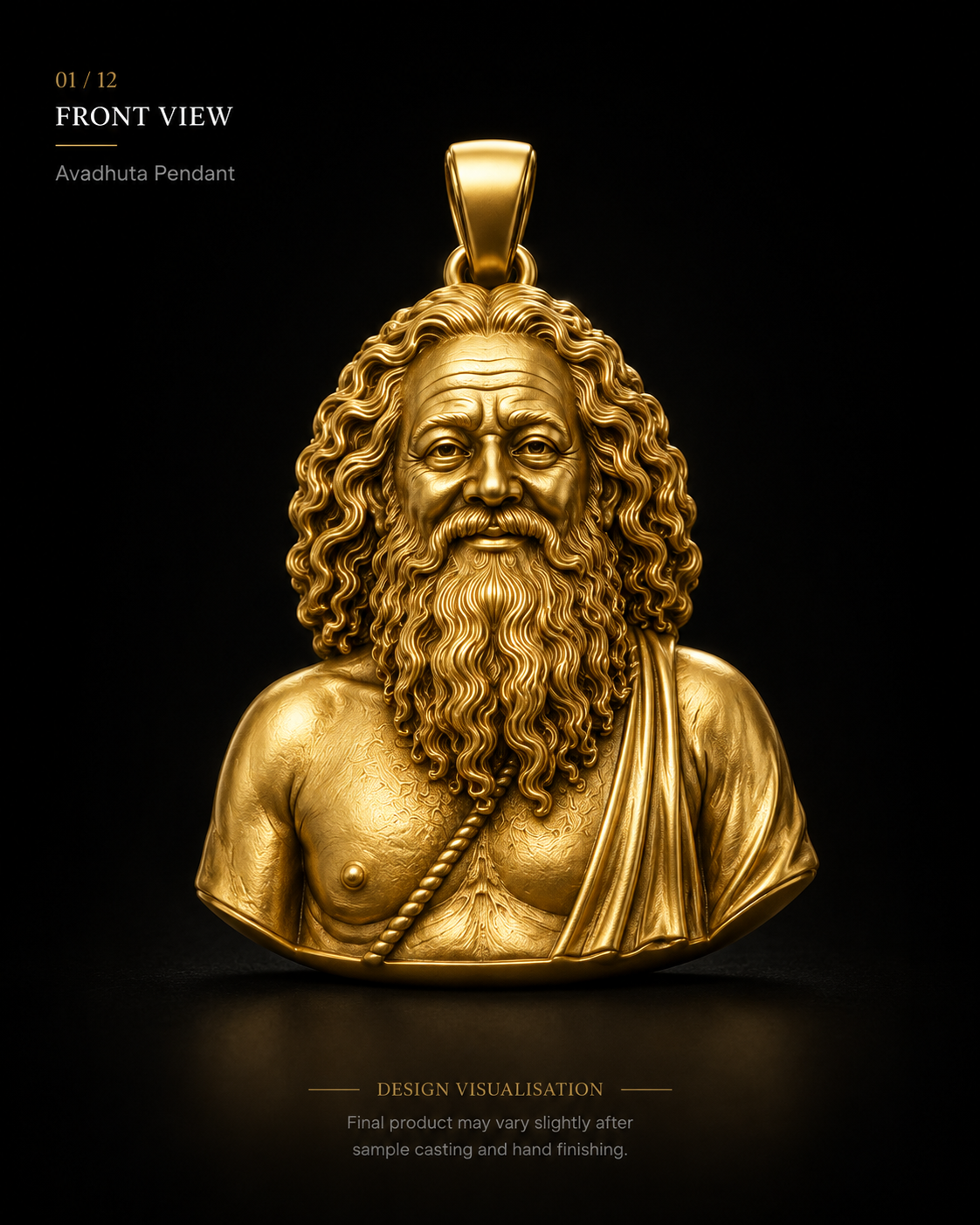 Sri Venkatachala Avadhuta pendant design visualisation