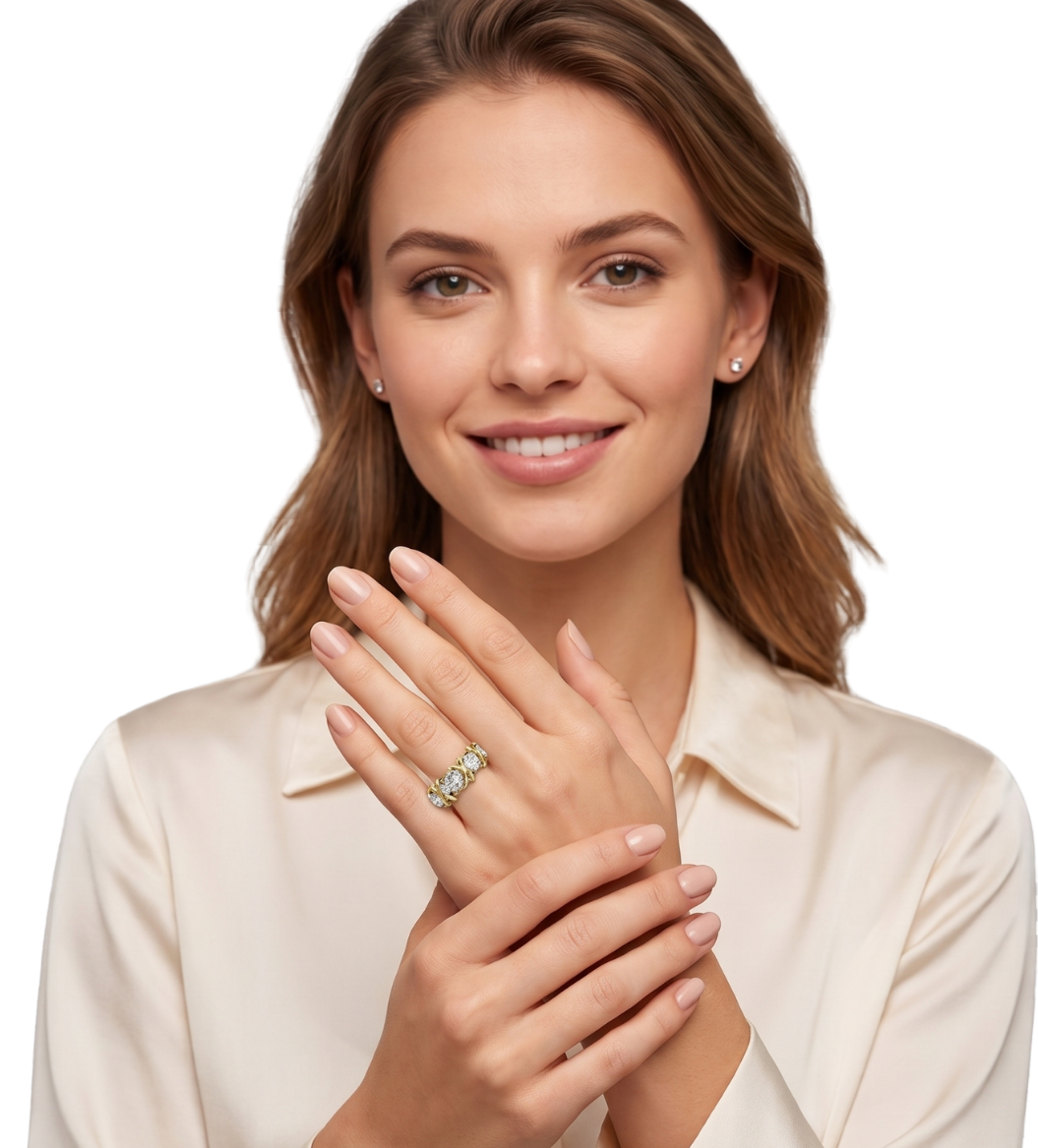 Legacy X Ring in Yellow Gold